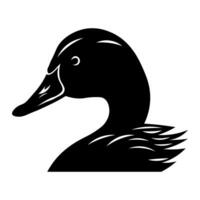 Ente schwarz Vektor Symbol isoliert auf Weiß Hintergrund