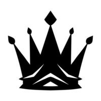 Krone schwarz Vektor Symbol isoliert auf Weiß Hintergrund