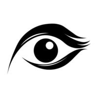 Auge schwarz Vektor Symbol isoliert auf Weiß Hintergrund
