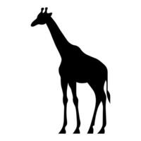 Giraffe schwarz Vektor Symbol isoliert auf Weiß Hintergrund