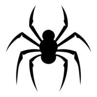 spindel svart vektor ikon isolerad på vit bakgrund