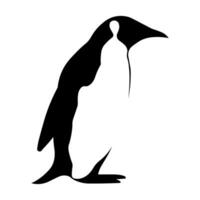 Pinguin schwarz Vektor Symbol isoliert auf Weiß Hintergrund