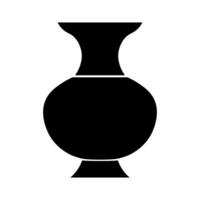 Vase schwarz Vektor Symbol isoliert auf Weiß Hintergrund