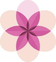 lila einfach geometrisch Blume Kreis vektor