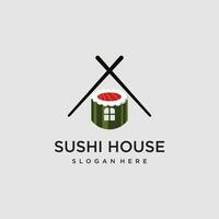 sushi logotyp design vektor med enkel kreativ begrepp