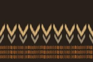 ethnisch Ikat Stoff Muster geometrisch Stil.afrikanisch Ikat Stickerei braun ethnisch orientalisch Muster braun Hintergrund. abstrakt, Vektor, Illustration. Textur, Tapete, Rahmen, Dekoration, Teppich, Motiv. vektor