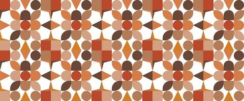 geometrisch Muster Vektor Hintergrund mit skandinavisch abstrakt Farbe oder schweizerisch Geometrie druckt von Rechtecke, Quadrate und Kreise gestalten Design