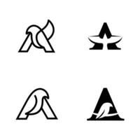 ein Vogel Brief Logo Symbol Design Illustration vektor
