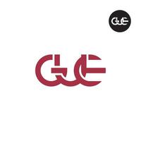 Brief gue Monogramm Logo Design vektor
