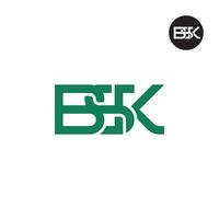 brev bsk monogram logotyp design vektor