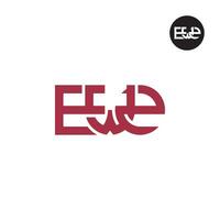 brev ew2 monogram logotyp design vektor