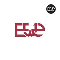 Brief ew2 Monogramm Logo Design vektor