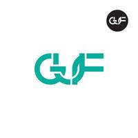 Brief guf Monogramm Logo Design vektor