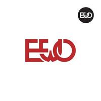 brev ewo monogram logotyp design vektor