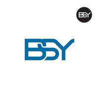 Brief bsy Monogramm Logo Design vektor