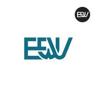 brev ewv monogram logotyp design vektor