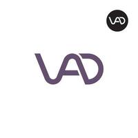 Brief vad Monogramm Logo Design vektor