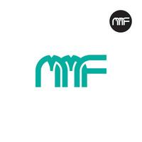 Brief mmf Monogramm Logo Design vektor