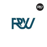 Brief rvv Monogramm Logo Design vektor