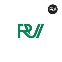 brev rvi monogram logotyp design vektor