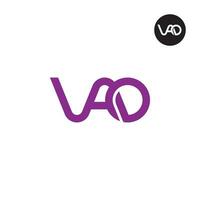 brev vao monogram logotyp design vektor