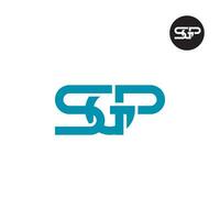 Brief sgp Monogramm Logo Design vektor