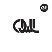 Brief qwl Monogramm Logo Design vektor