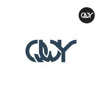 Brief qwy Monogramm Logo Design vektor