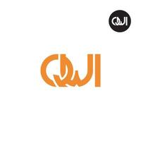 Brief qwi Monogramm Logo Design vektor