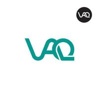 brev vaq monogram logotyp design vektor