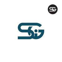 Brief sgi Monogramm Logo Design vektor