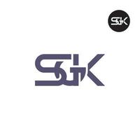 brev sgk monogram logotyp design vektor