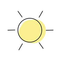 Sonne Symbol Vektor. isoliert auf Weiß Hintergrund vektor
