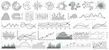 linje diagram. vektor uppsättning. illustration företag Diagram och Graf