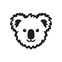 Karikatur Silhouette von ein Koala Bär Logo Symbol Symbol Vektor Illustration