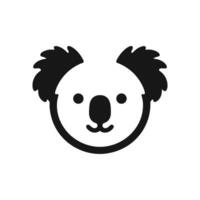 tecknad serie silhuett av en koala Björn logotyp ikon symbol vektor illustration