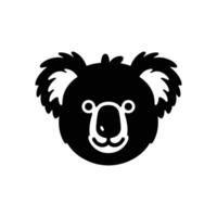 tecknad serie silhuett av en koala Björn logotyp ikon symbol vektor illustration