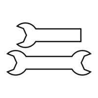 Schlüssel und Band Symbol Über Weiß Hintergrund, Haushalt Gerät Symbol im Linie Stil. geeignet zum Design zu vorstellen Zimmerei Werkzeug. Färbung lehrreich Medien mit ein Werkzeug Thema vektor