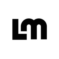 lm första brev logotyp ikon design vektor