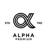 alfa brev logotyp ikon design illustration vektor