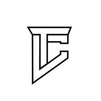 tc ct brev logotyp ikon design vektor