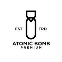 atom- bomba logotyp ikon design illustration vektor