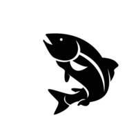 Lachs Fisch Silhouette Logo Symbol Design Illustration vektor