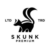 Skunk schwarz Weiß Silhouette Logo Symbol Design Illustration vektor