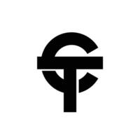 tc ct Brief Logo Symbol Design vektor