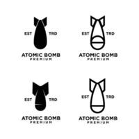 atom- bomba logotyp ikon design illustration vektor