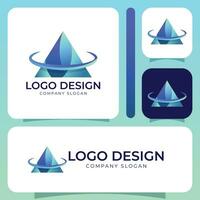 en uppsättning av tre logotyper för en företag vektor