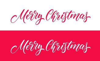 Weihnachten handgezeichnete Schriftzug. Weihnachtsbannertext. Urlaub handgeschriebene Kalligraphie. Frohe Weihnachten-Typografie-Design. vektor