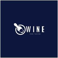 Wein Logo mit Wein Brille und Flaschen.für Nacht Clubs, Bars, Cafés und Wein Geschäfte. vektor