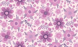 nahtloses Muster flower.hand gezeichneter Druck von textile.vintage Blumenmuster. vektor